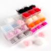 6Pcs/box Nail Fluff Ball Ornament Plush Hairball Nail Art Decoraiton Detachable Magnets