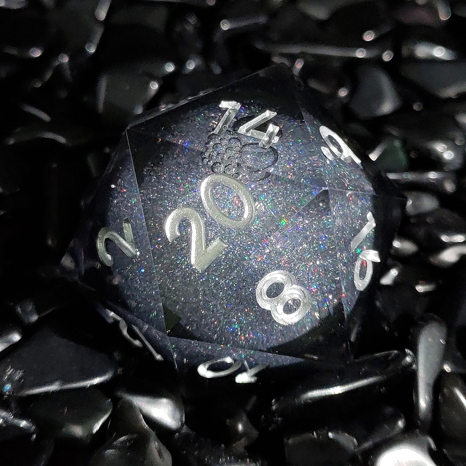 

Игральные кости из 20-гранной смолы 35 мм Liquid Core DND TRPG COC D20 настольная настольная игра игрушка