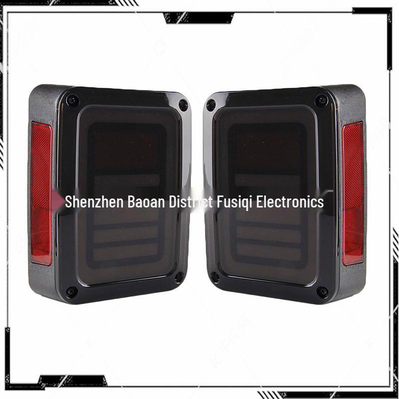 Smoked Style LED Taillight Assembly for Wrangler: Modified Rearview & Turn Signal Light