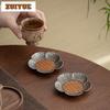 Alloy Rattan Coasters Retro Hot Pad For Coffee Cups Saucer Heat Insulation Placemats Teacup Base For Tea Supplies Decoration