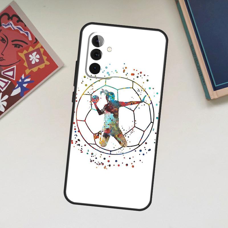 Handball Sport Case For Samsung Galaxy A13 A53 A33 A23 A06 A56 A16 A36 A55 A35 A17 A54 A34 A14 A52 A32 A15