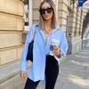 Women's Shirt Long Blue Shirt Women Spring Long Sleeve Oversize Shirts Blouses Korean Style Casual Button Up Shirts