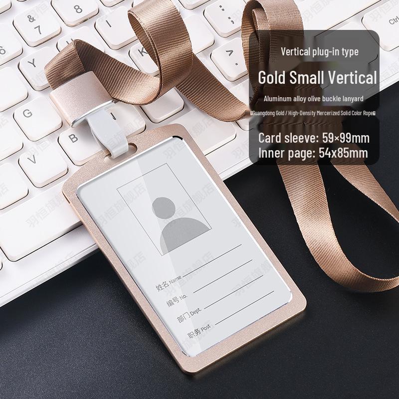 Aluminum Alloy ID Badge Lanyard with Card Holder