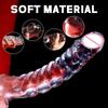 Penis Extension Sleeve Vibrator Extender 8cm Reusable Condoms Soft Delay Ejaculation Dick Sleeve Adult Sex Toys For Men Women