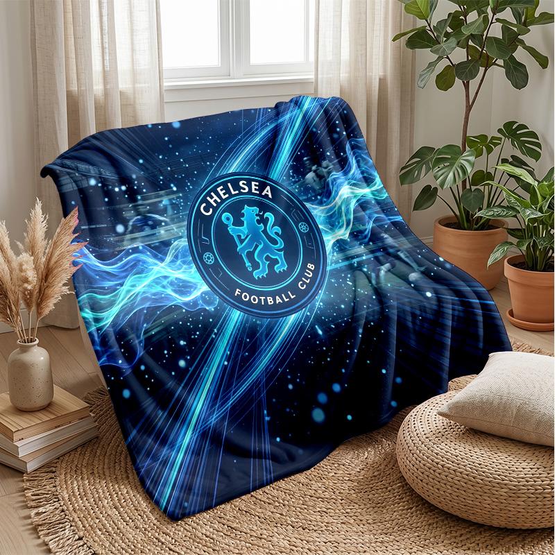Chelsea FC Theme blanket Soft Flannel Blanket Plush Throw Blanket Cozy Sofa Bed Blanket for Home Decor