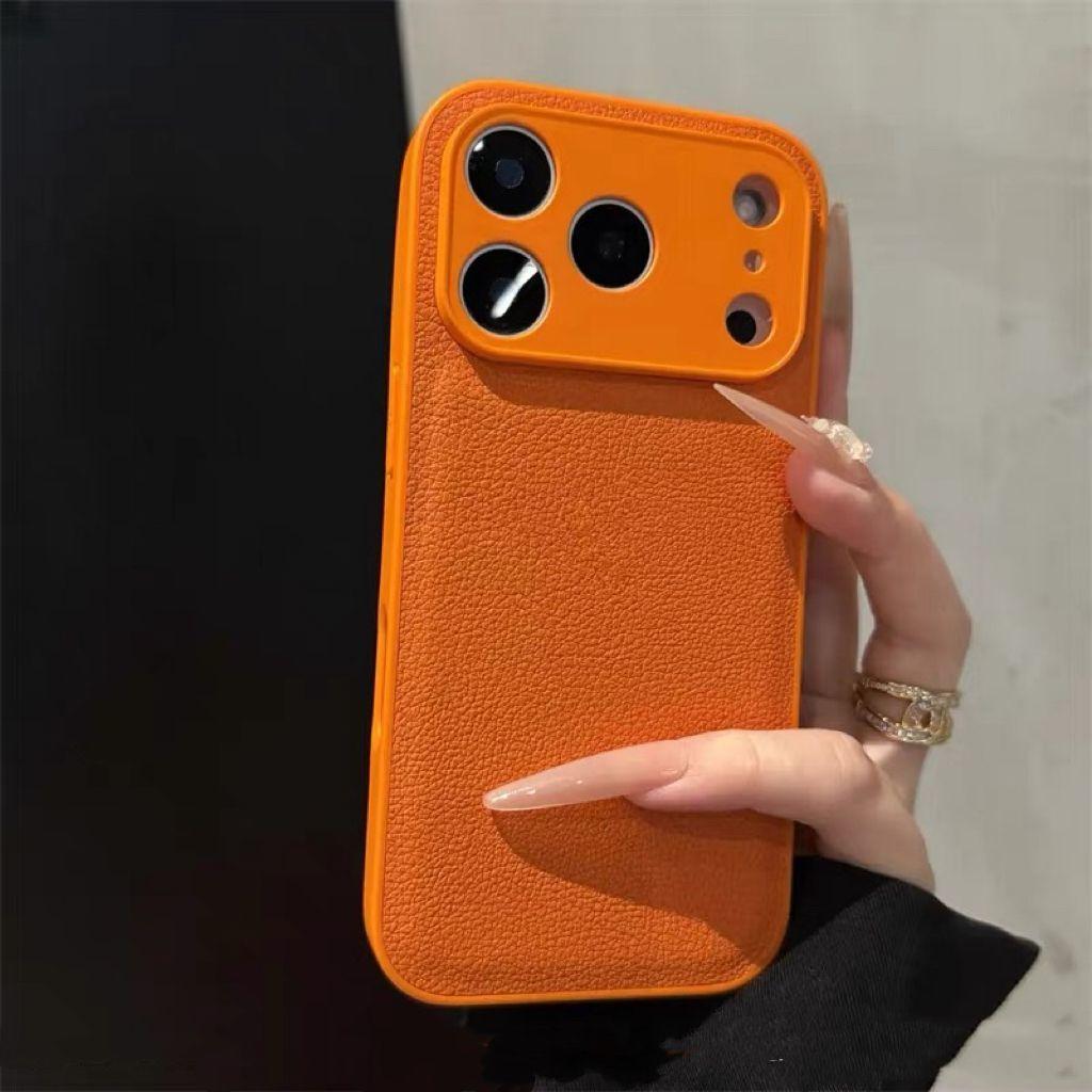 Autumn and Winter Premium Leather Apple 16 Mobile Phone Case IPhone17promax/15 Niche 14/13/12 Simple 11