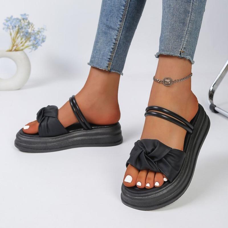 2026 Neue Damensandalen Bequeme Outdoorsandalen Zum Hineinschlüpfen Atmungsaktive Schuhe Sommer Flats Runde Zehen Plateauschuhe Damen