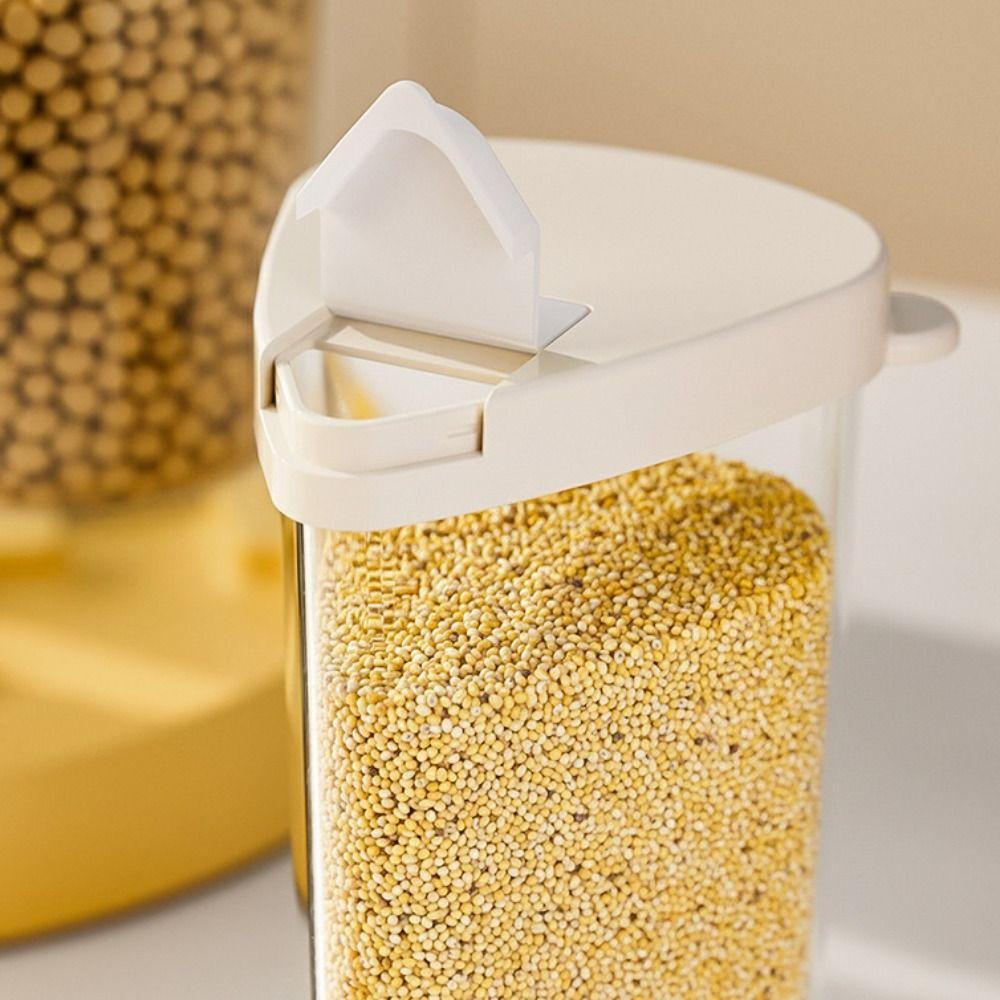 Transparent 6-Grid Storage Container Rotating Cereal Organizer New Grain Dispenser  Food Storage