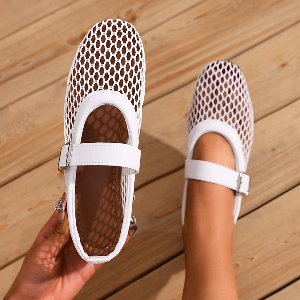 Fashion Women Sandals Mesh Breathable Fashion Versatile Sandals Women New Flat Soft Soled Mary Jane Shoes for Women Sandalias De Mujer