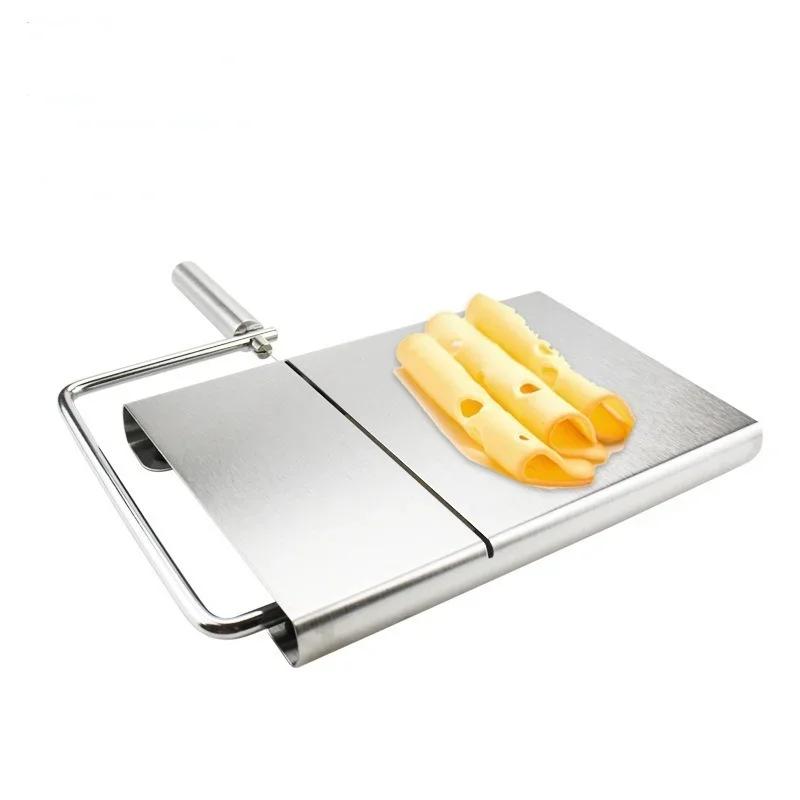 Hochwertiger Edelstahl Käseschneider Küchenschneidebrett Geeignet für Hart- und Halbhartkäse Butterschneider