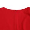Large Size Women Fashion Mid Sleeves Patchwork Dress Ladies Elegant One Piece V Neck Sheath Dress