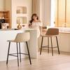 Light Luxury Crazy Horse Leather Bar Stool