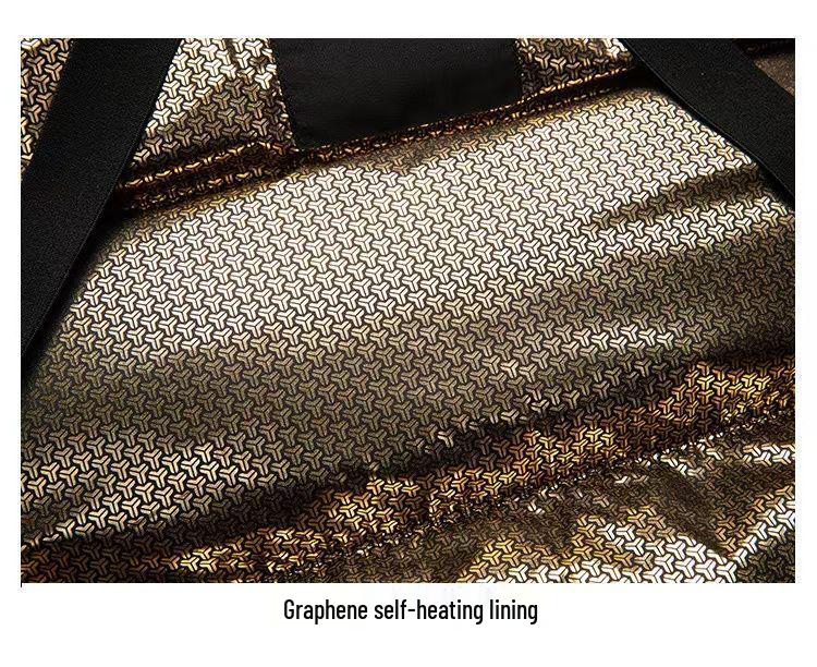 Unisex Kurze Glänzende Schwarze & Goldene Daunenjacke: Dick, Waschbar, Kältefest, Trendig, Hochwertig