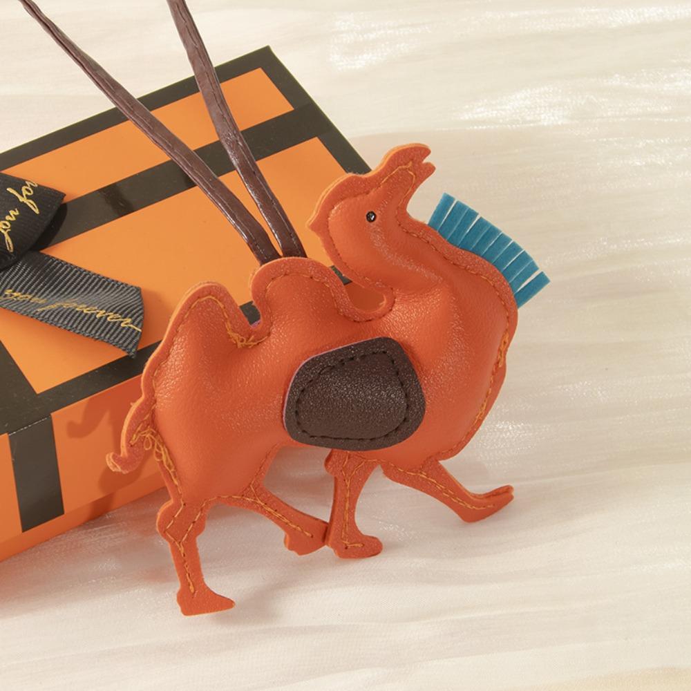 

Мультяшная вешалка из ПУ кожи Подвеска для сумки из ПУ кожи Милый брелок в виде верблюда Мужской Style B