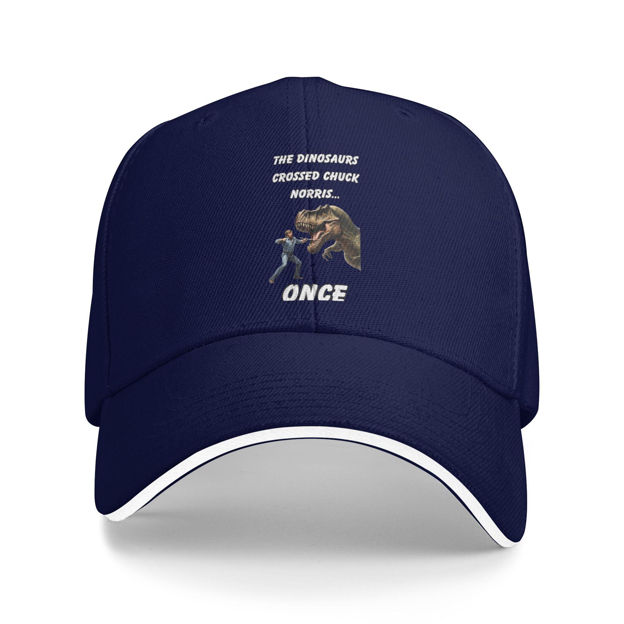 

Funny Chuck Norris Joke Baseball Cap Fashion Sandwich Cap Men Women Adjustable Sun Cap Activities One Size темно-синього кольору