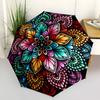 1pc Colorful Mandala Pattern Folding Umbrella, Durable, Suitable for Outdoor Activities or Rain, Suitable for Commuting Yy251027094