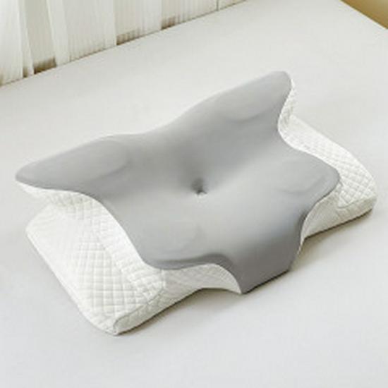 Butterfly Shape Memory Foam Pillow - Breathable, Neck-Supportive, Slow Rebound Design 62x41x10x8 cm
