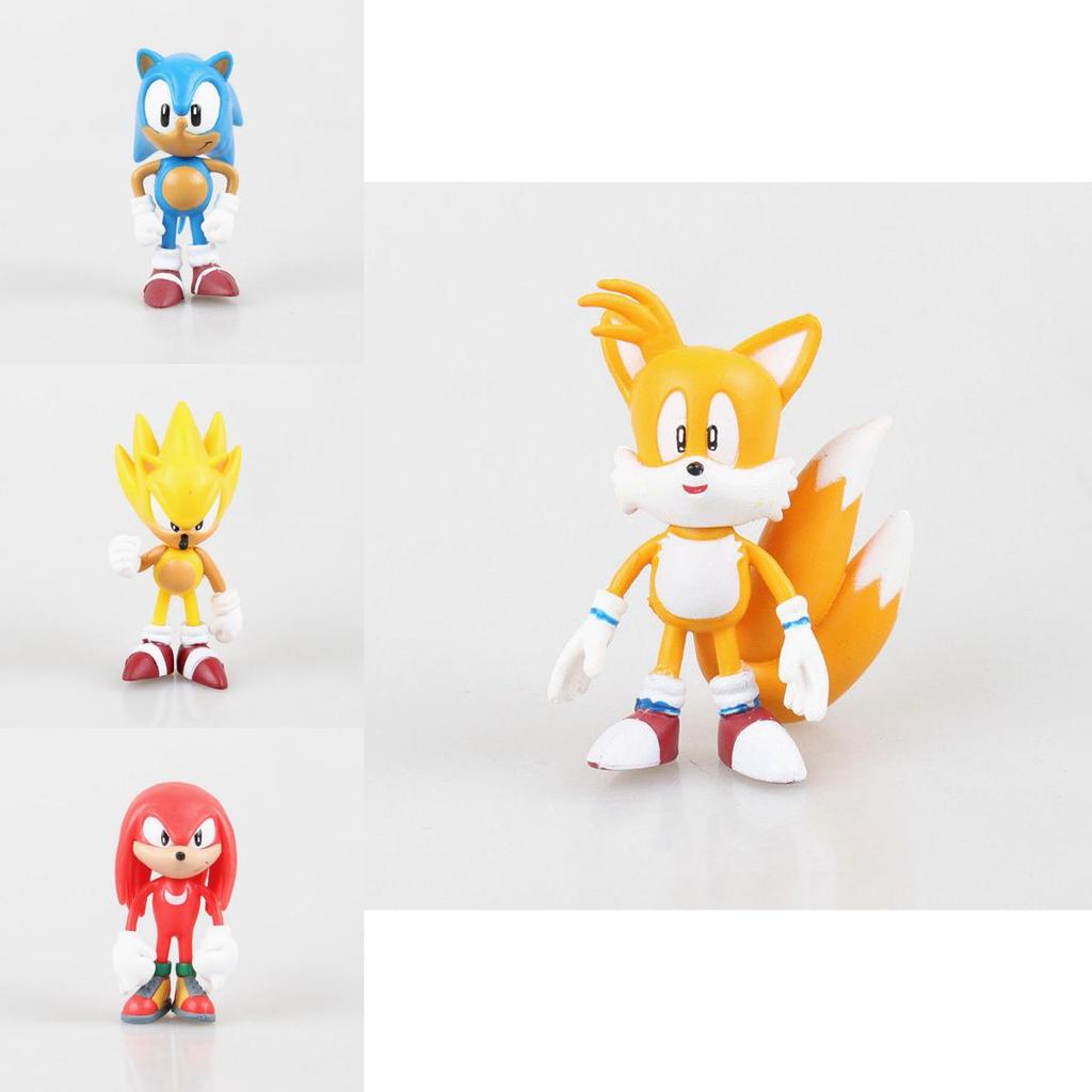 Premium Quality 6pcs Game Sonic The Hedgehog Action Figures Doll Set For Kids Gift