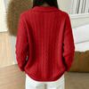 Damen Lässiger Kragen Strickoberteil