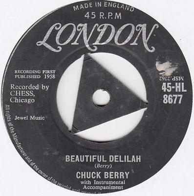 7-Zoll-Schallplatte CHUCK BERRY Beautiful Delilah Vacation Time 45HL8677 London Records 1958 UK Rock Gebraucht