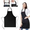 Waterdrop Resistant Adjustable Aprons Black Catering Chef Apron New Bib Apron  BBQ