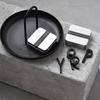 Round Storage Tray Portable Bedroom Table Decorative Cosmetics Jewelry Sundries Display Organizer