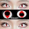 2Pcs Halloween Contact Lenses Colored Contact Lenses for Eyes Cosplay Black Lenses White Cat Eye Lens Red Lenses Yearly