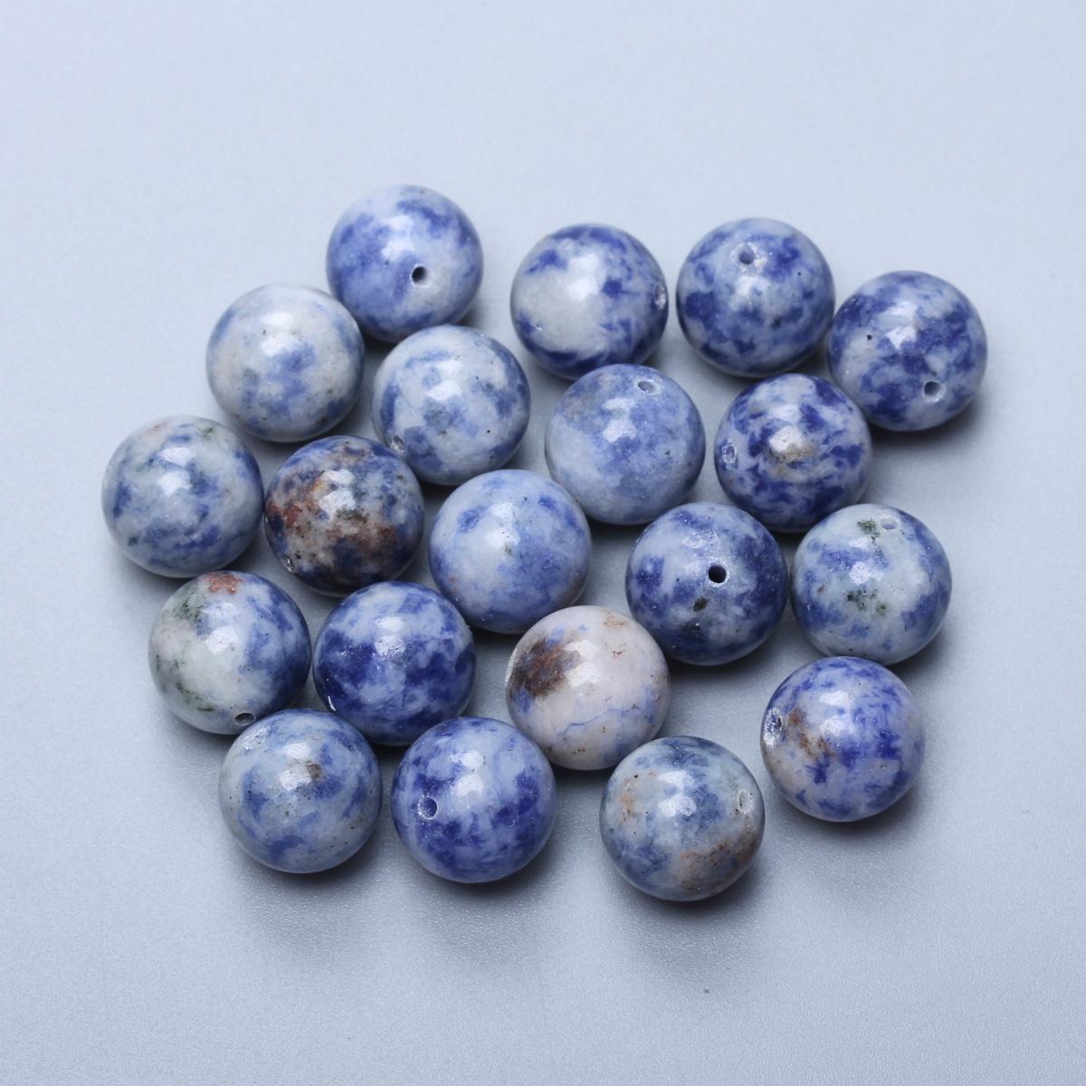 

Мода 4/6/8/10/12 мм 60-20 шт. натуральный камень круглые синие точечные бусины для изготовления ювелирных изделий DIY браслет ожерелье ручная работа нежные ювелирные аксессуары 12mm about 20pcs
