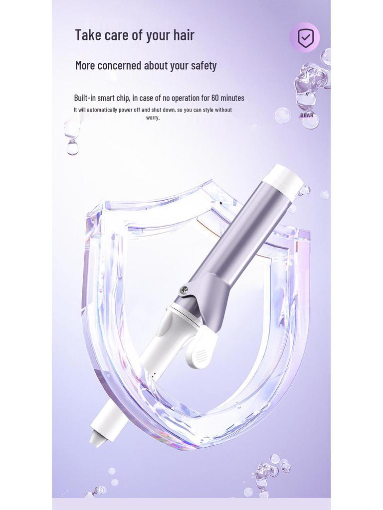 40mm Automatic Rotating Curling Iron with Negative Ions - Gentle, Large-Wave Styling