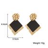 Black Hanging Long Earrings for Women Triangle Square Statement Drop Earrings 2025 boucle oreille femme Fashion Jewelry