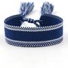 Ethnic Style Woven Bracelet with Embroidered Tassels - D Family DIY Promotion Wristband