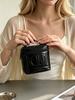 Dior Borsa Trucco Vanity Nuova Marca, Custodia Cosmetica Cilindrica Nera Lucida, Custodia Portatile da Viaggio per Articoli da Toeletta