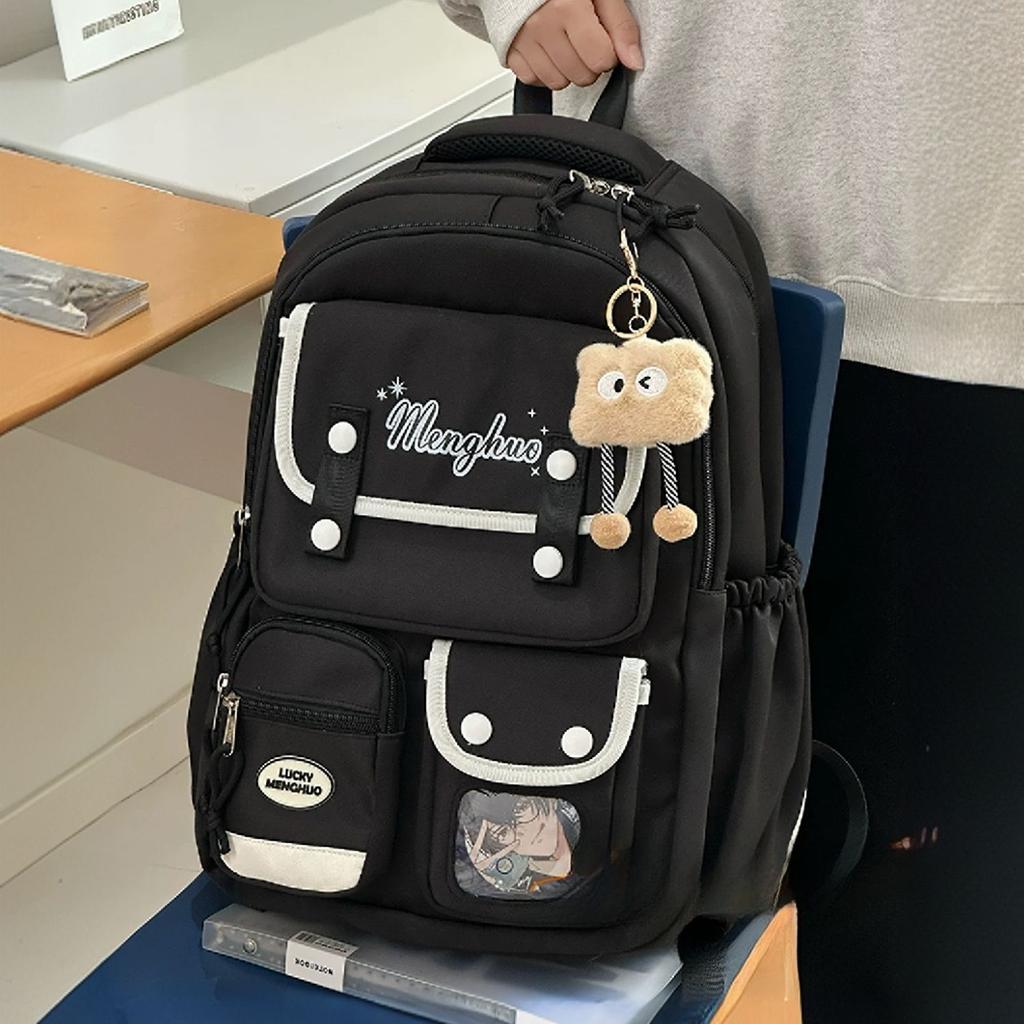 Schoolbag New Contrasting Color Schoolbag Female Junior and High School Students Large-capacity Backpack Primary School Students 3rd To 1st Grade