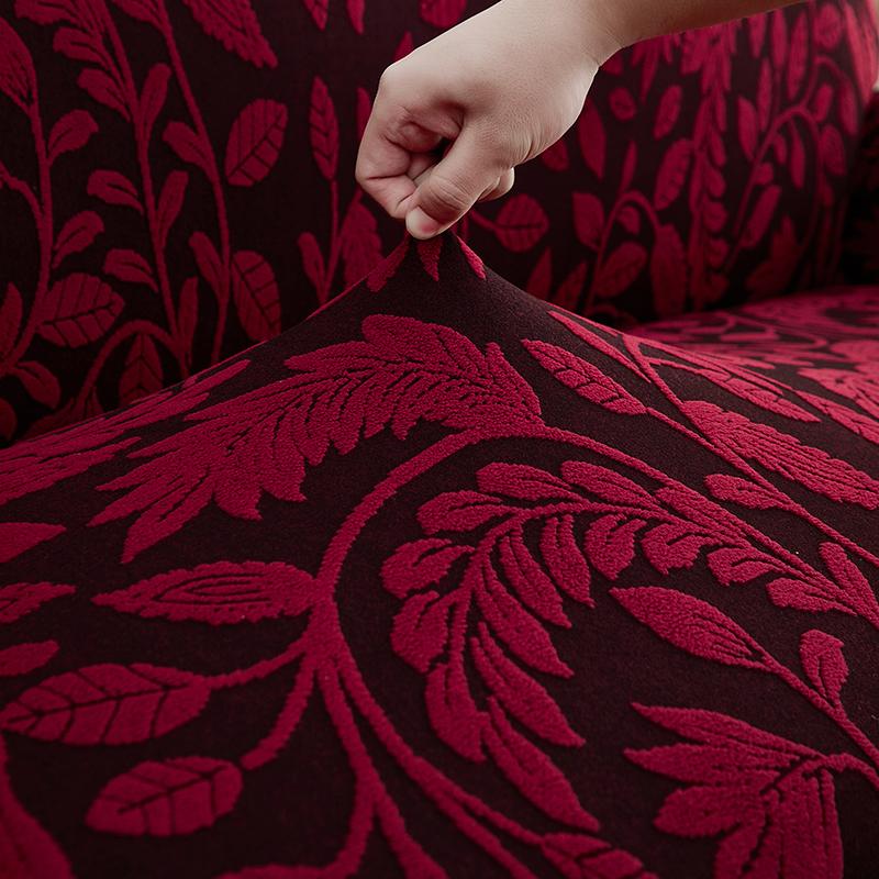 1/2/3/4 Seater Jacquard Skirt Sofa Cover, Simple Luxury Willow Charm Couch Protector For Living Room Home Decor Pad