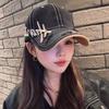 Duckbill Cap With Embroidered Letters For Summer Outdoor Sun Protection