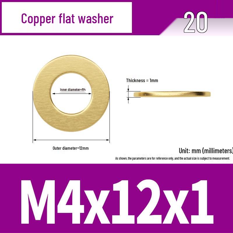 

Ultra-Thin Brass Flat Washer Round Shim (Sizes M2-M20)