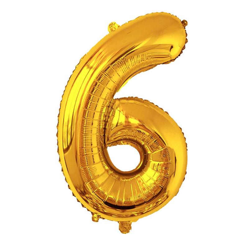 32-inch Gradient Gold/Silver/Rose Gold Number Foil Balloon (US Version)