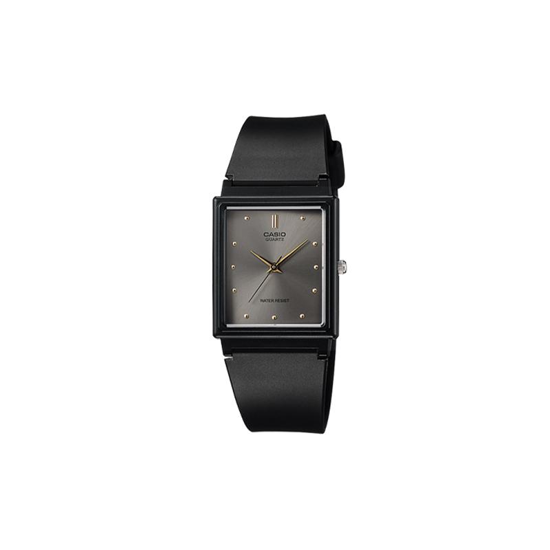 

Casio YOUTH series-square three-hand, business simple, lightweight and compact, quartz movement, resin strap, Japanese and Korean watch, MQ-38-8A серый