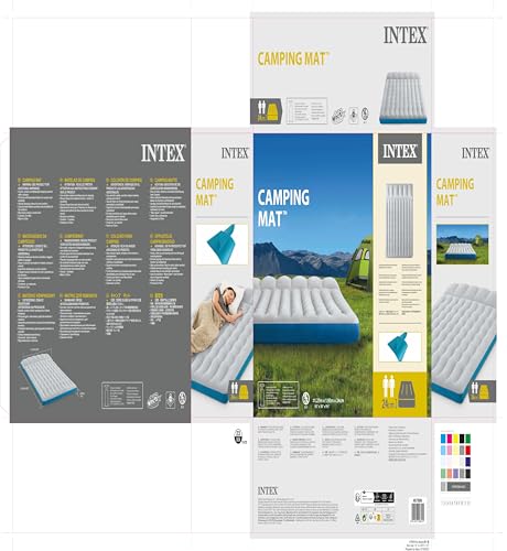 INTEX Air Bed Mat for Camping, 127 x 193 x 24 cm, 67999 [Official Japanese Product]