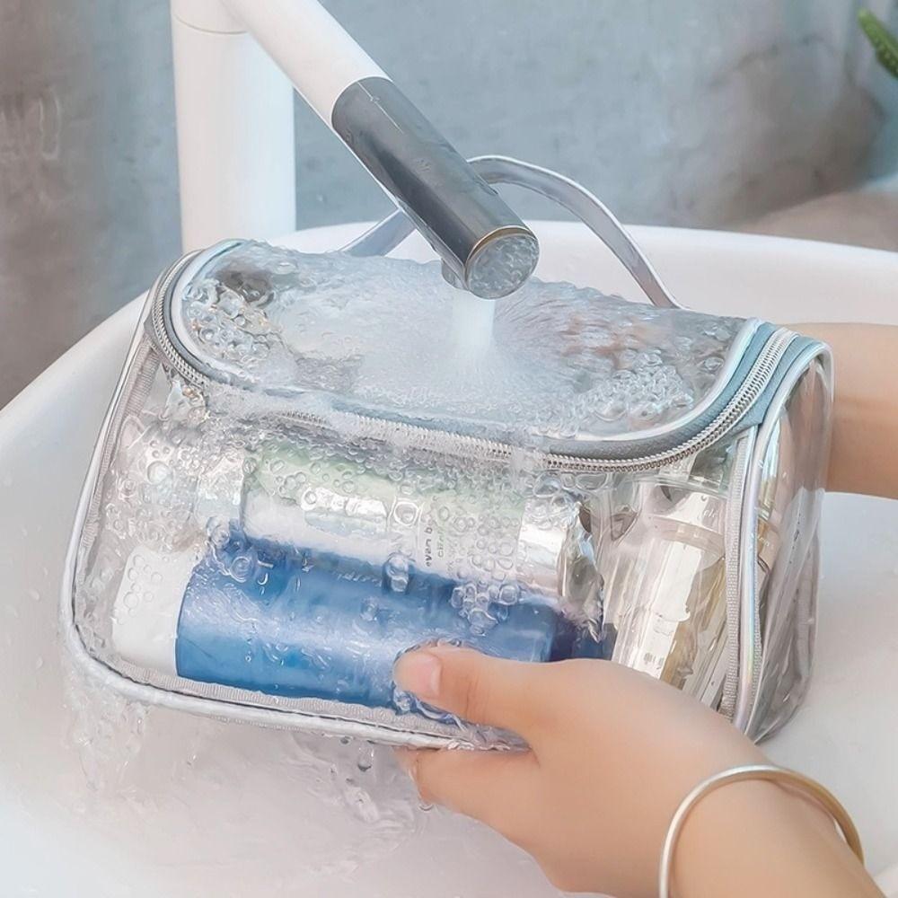 Waterproof Clear MakeUp  Bag Transparent Toiletry Wash Storage Organizer  Bath Wash