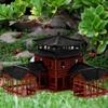 B0D5DC8MHG Miniature Japanese Statue - Hand Crafted Plastic Fish Tank Decor, Asian Garden Ornament, Ancient Architecture Model for Home, Office, and