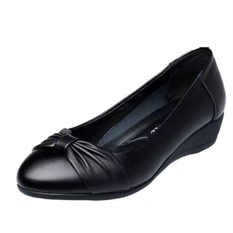 Zapatos de mujer informales con lazo y tacón de cuña para oficina, carrera, ocio, elegantes, cómodos, para el trabajo, Ga49