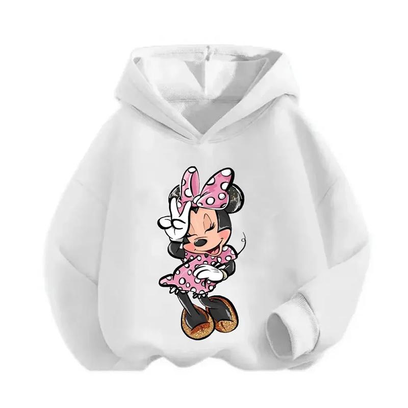 Children's Kawaii Mousee Minnieee Hoodie Girls Top Vacation Fashion Trip Kids' Clothing Toddled Girls