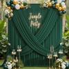 Cortina de Fundo Sem Amassados, Cortinas de Fundo para Casamento em Poliéster Macio e Sedoso para Festas Aniversário Tecido de Fundo para Fotografia