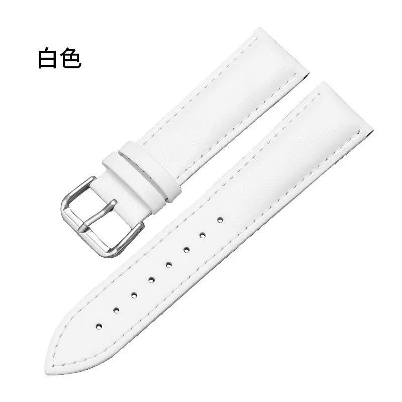 

Кожаные ремешки для часов, сменные ремешки из мягкой натуральной кожи для часов, ремешки для часов для мужчин и женщин 12 мм, 13 мм, 14 мм, 15 мм, 16 мм, 17 мм, 18 мм, 19 мм, 20 мм, 22 мм, 24 мм 17mm белый
