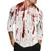 Halloween Print Raglan Sleeve Men's Long Sleeve Top
