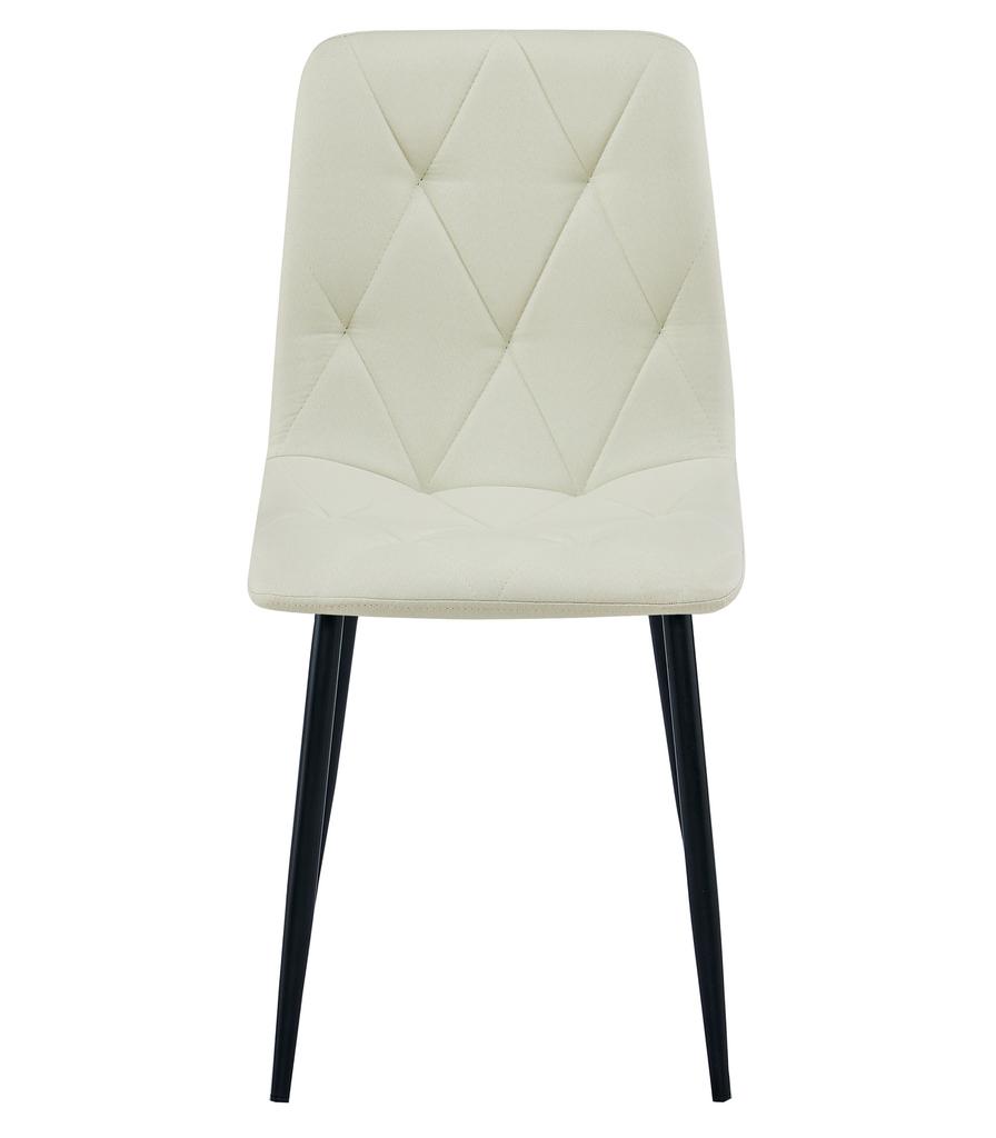 Libra Chair - Beige Fabric / Black Legs X 2
