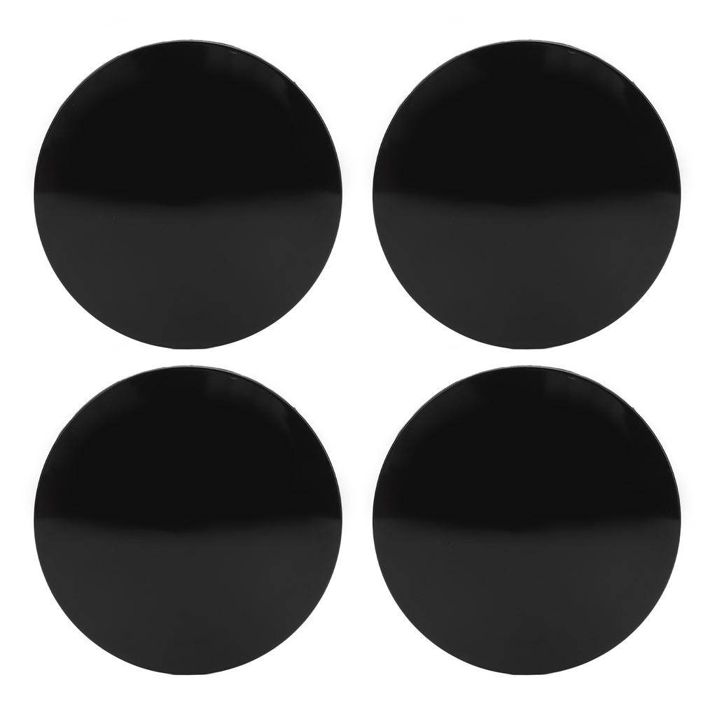 4PCS 60mm Car Wheel Center Hub Cap with Iron Ring Stylish Wheel Tyre Center Rim Hub Cover Universal for Vehicle Black