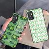 Cute Green Frog Phone Case For Samsung S26 S25 Plus S20 S20 Plus S22 Ultra S23 FE S21 Plus S21 Ultra Glass Cover