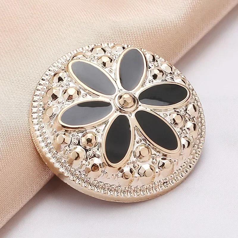 10Pcs Pretty Shank Buttons 21/25Mm Large Beautiful Pattern Buttons Coat Windbreaker Clothing Accessories